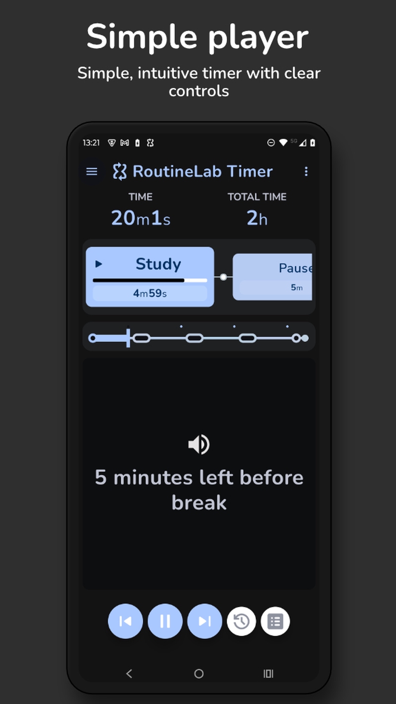 Simple, intuitive timer with clear controls
