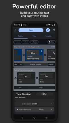 Build your routine fast and easy with cycles